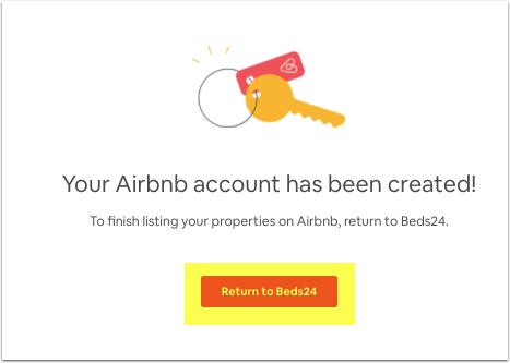 Return to Beds24 after authorising Airbnb