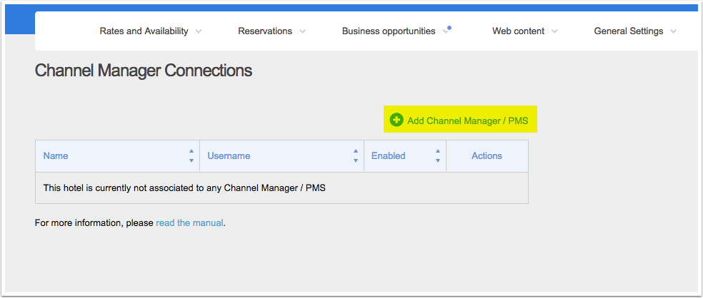 Despegar extranet: choose Beds24