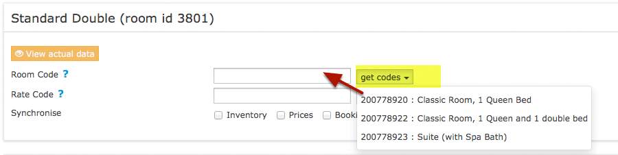 Goibibo room mapping with Get Code
