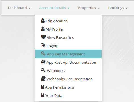 Jomres App Key Management with API client permissions
