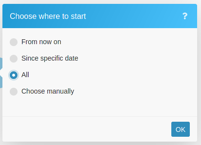 Choose where to start set to All in Make