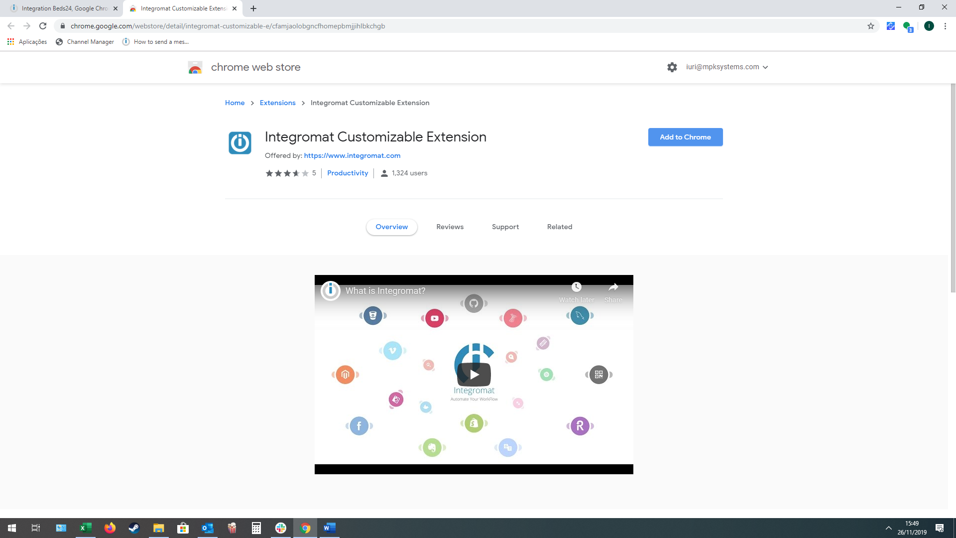 Add to Chrome in the Chrome Web Store