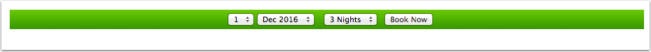 Booking strip for specific dates on a website