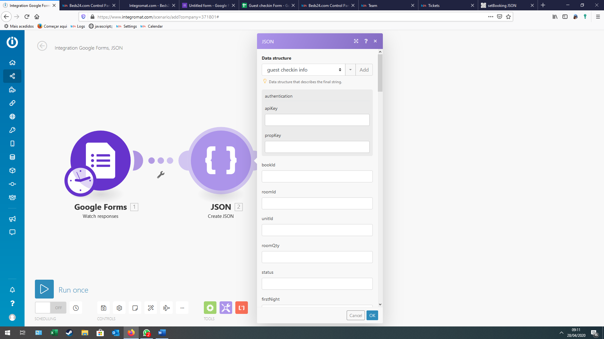 Create JSON module in Make
