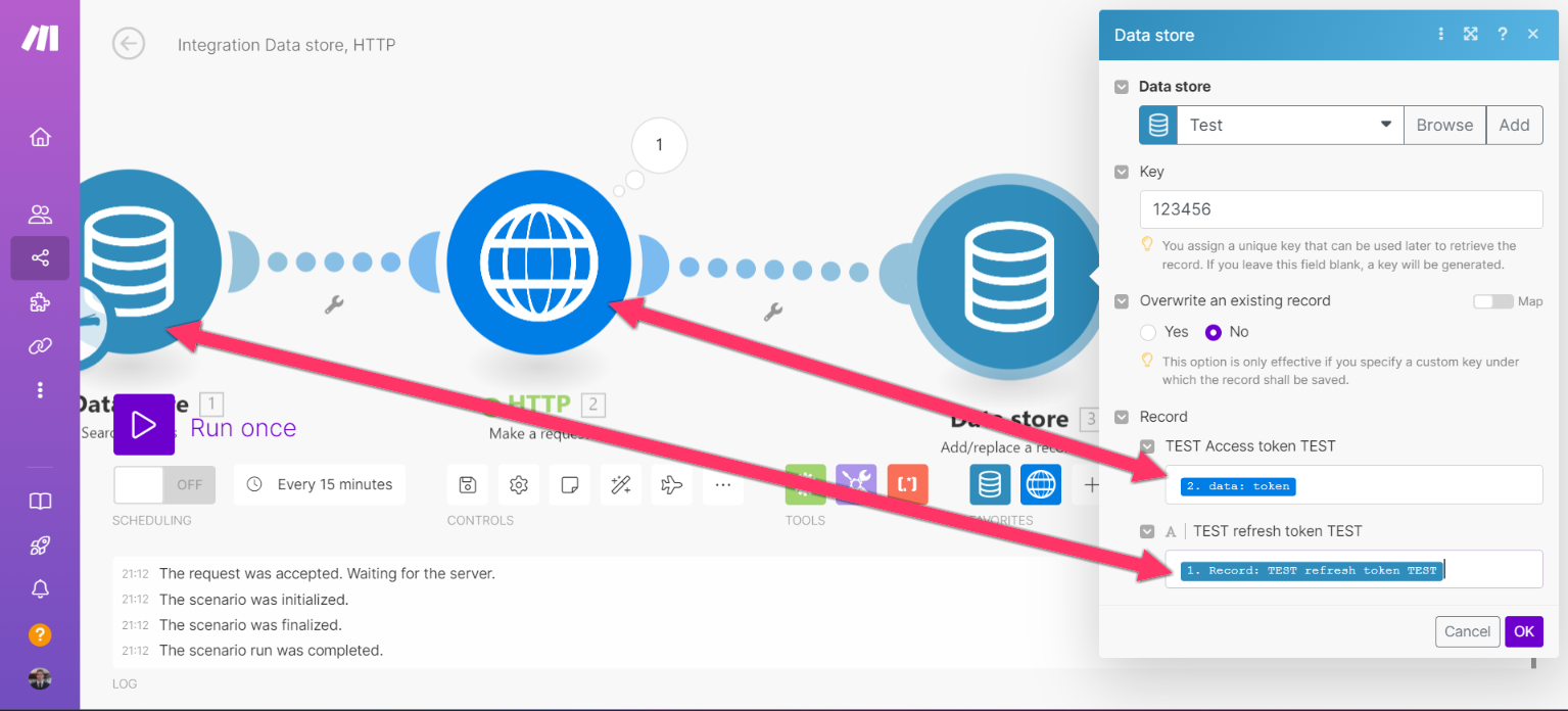Access Token and Refresh Token mapped in the last module