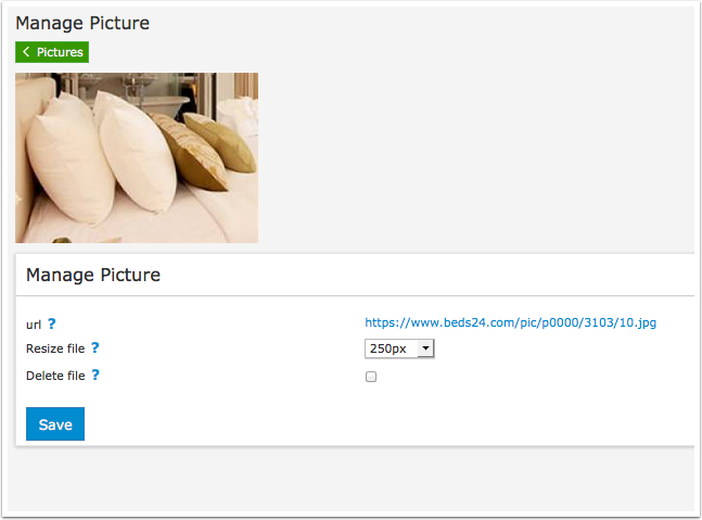 Adjust the picture size for the booking page