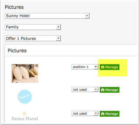 Manage picture option
