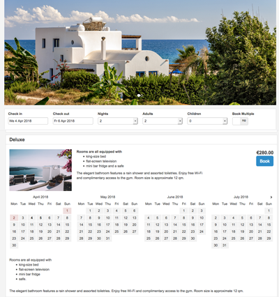 Booking page layout 4